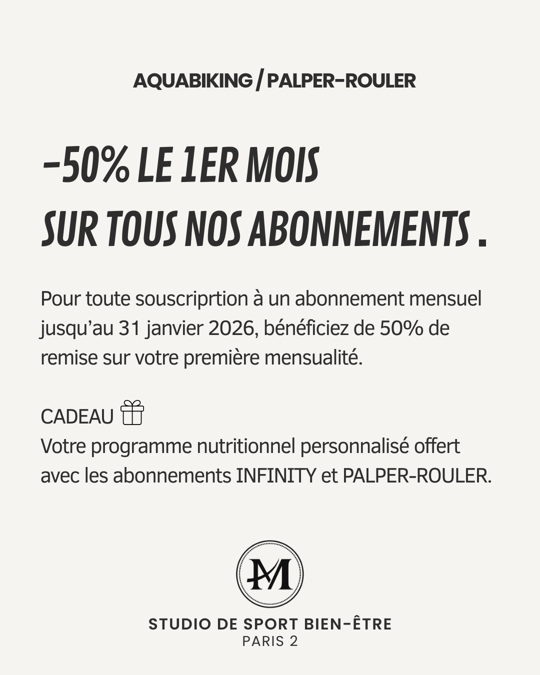 En janvier,-50% sur tous les abonnements